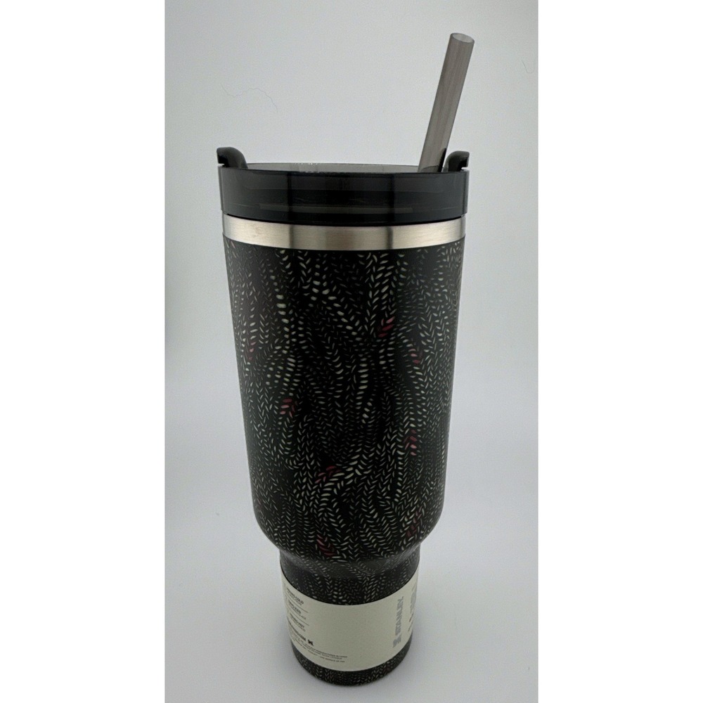 Stanley x CALIA Quencher H2.0 40 oz Black Serpent FlowState Tumbler NWT - Picture 3 of 10